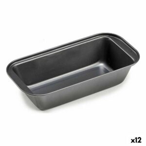 Molde Rectangular Kinvara CK80899 Gris oscuro Metal Acero al carbono (12 Unidades)